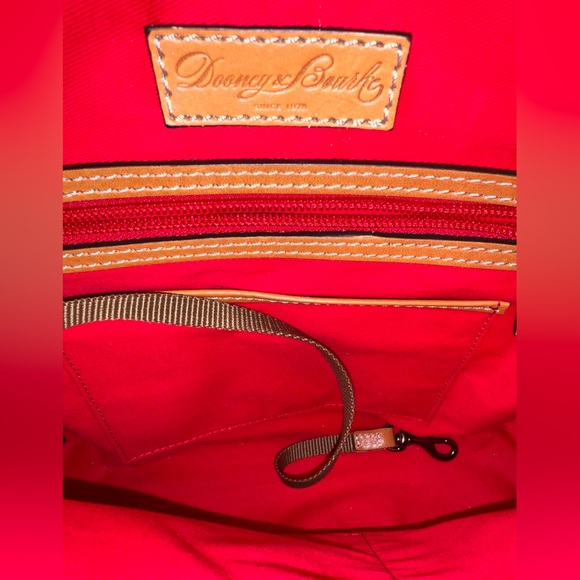 Dooney&Bourke All weather Leather Backpack with Contrast Suede Accent in Flap. - Picture 2 of 13